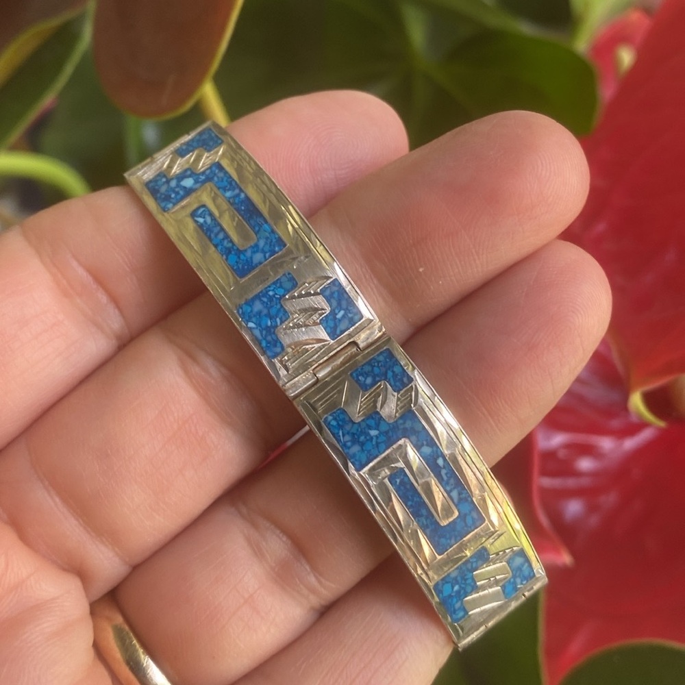 Vintage Sterling and Turquoise Bracelet